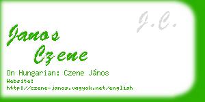 janos czene business card